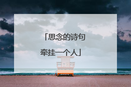 思念的诗句牵挂一个人