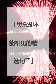 思念却不能相见的精选句子