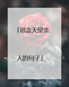 思念天堂亲人的句子
