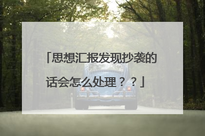 思想汇报发现抄袭的话会怎么处理？？