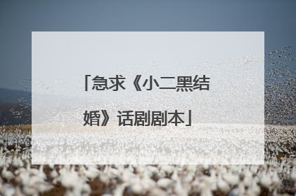 急求《小二黑结婚》话剧剧本