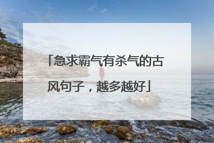 急求霸气有杀气的古风句子,越多越好