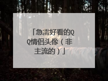 急需好看的QQ情侣头像（非主流的）