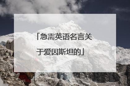 急需英语名言关于爱因斯坦的