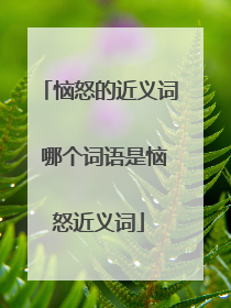 恼怒的近义词 哪个词语是恼怒近义词
