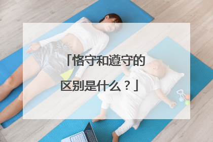 恪守和遵守的区别是什么？