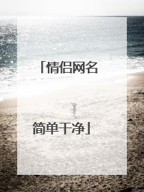 情侣网名简单干净
