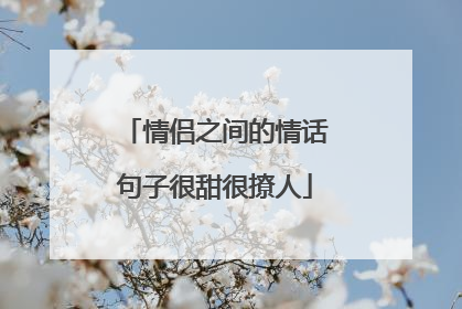 情侣之间的情话句子很甜很撩人