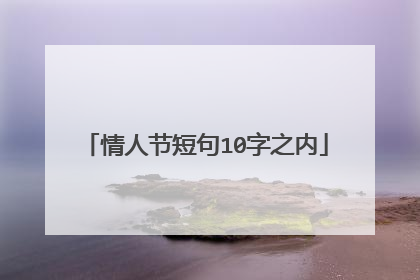 情人节短句10字之内
