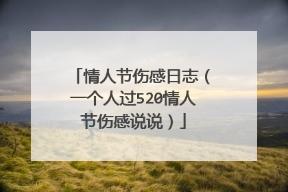 情人节伤感日志（一个人过520情人节伤感说说）