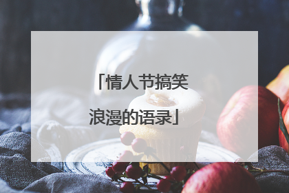 情人节搞笑浪漫的语录