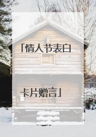 情人节表白卡片赠言