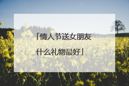 情人节送女朋友什么礼物最好