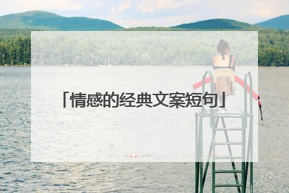 情感的经典文案短句