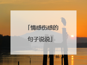 情感伤感的句子说说