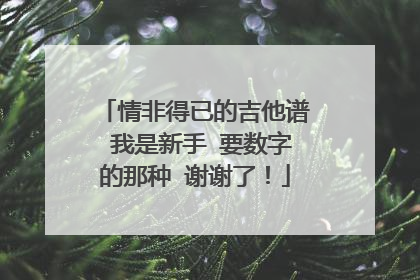 情非得已的吉他谱 我是新手 要数字的那种 谢谢了！