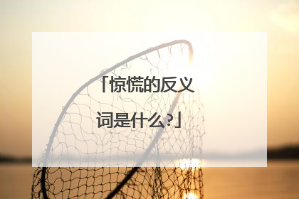 惊慌的反义词是什么?