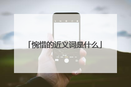 惋惜的近义词是什么