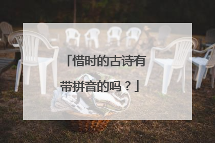 惜时的古诗有带拼音的吗？