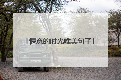 惬意的时光唯美句子