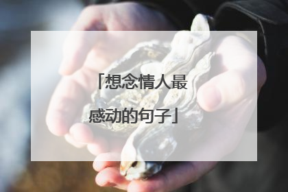 想念情人最感动的句子