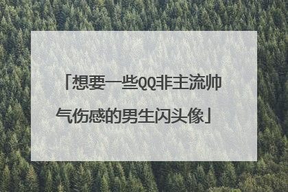 想要一些QQ非主流帅气伤感的男生闪头像