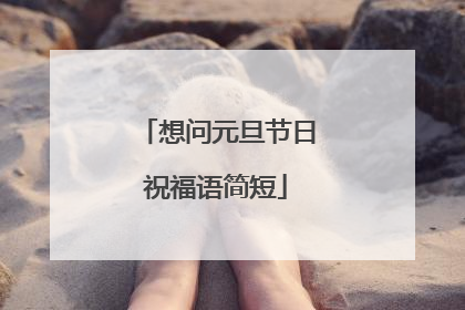 想问元旦节日祝福语简短