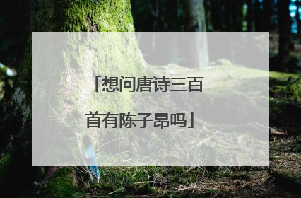 想问唐诗三百首有陈子昂吗