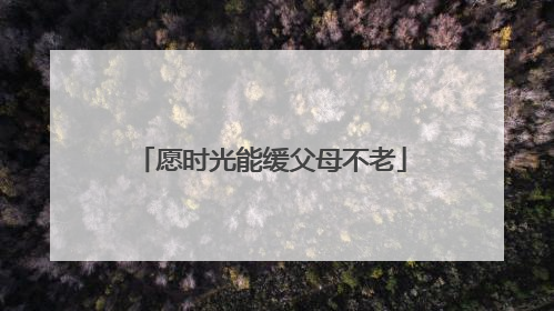 愿时光能缓父母不老