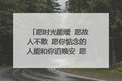 愿时光能缓 愿故人不散 愿你惦念的人能和你道晚安 愿你独闯的日子不觉得孤单 是什么意思