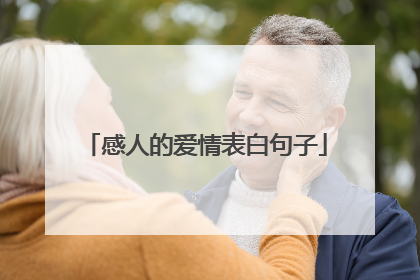 感人的爱情表白句子