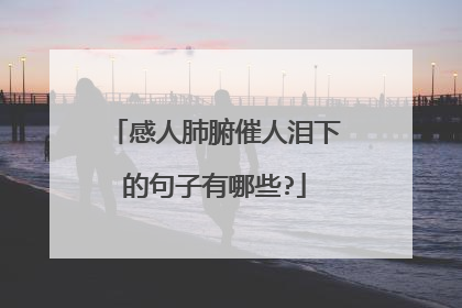感人肺腑催人泪下的句子有哪些?