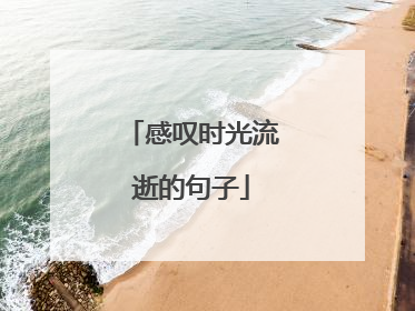 感叹时光流逝的句子