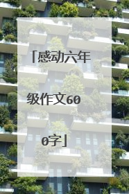 感动六年级作文600字