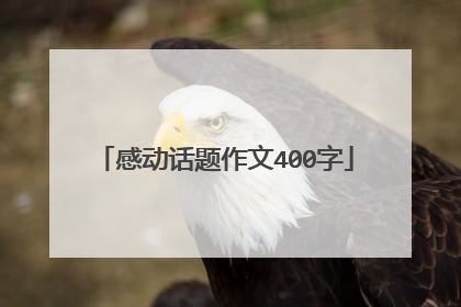 感动话题作文400字