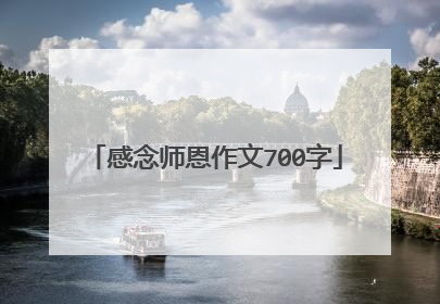 感念师恩作文700字