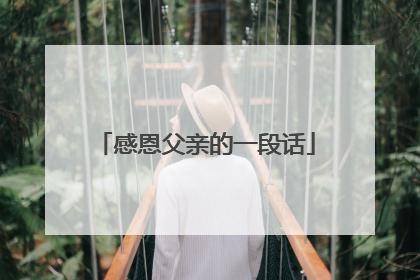 感恩父亲的一段话
