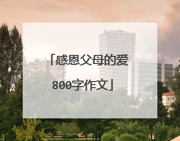 感恩父母的爱800字作文