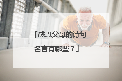 感恩父母的诗句名言有哪些？