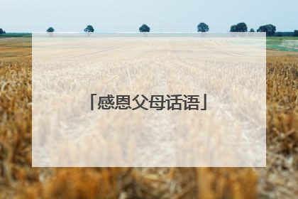 感恩父母话语