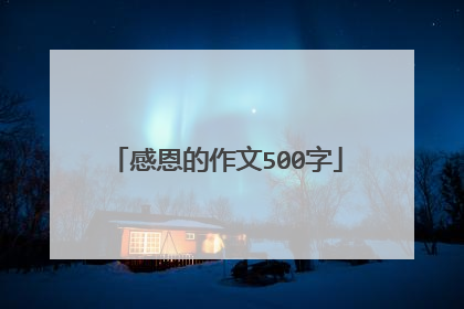 感恩的作文500字