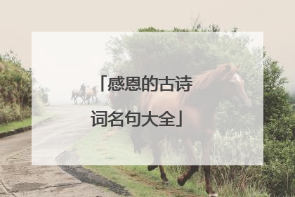 感恩的古诗词名句大全