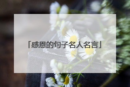 感恩的句子名人名言