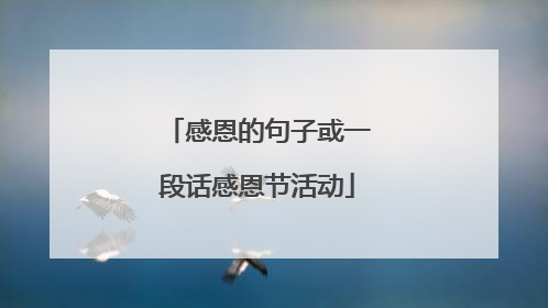 感恩的句子或一段话感恩节活动