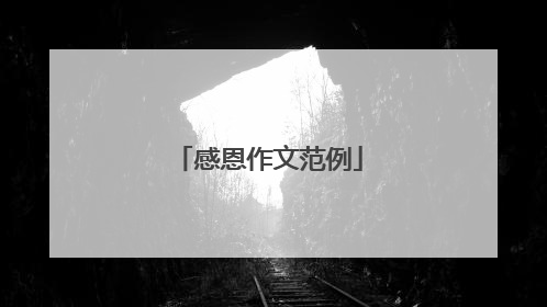 感恩作文范例
