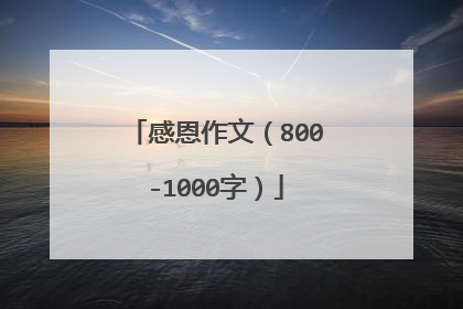 感恩作文（800-1000字）