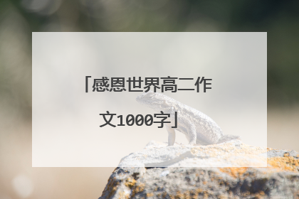 感恩世界高二作文1000字