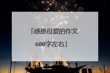 感恩母爱的作文600字左右