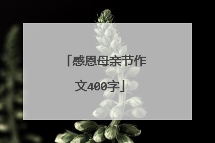 感恩母亲节作文400字