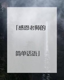 感恩老师的简单话语